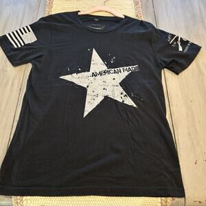 Grunt Style Black White American Made Star T Shirt Womens Sz M